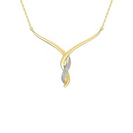 Collier Femme - Or 18 Carats - Diamant 0,02 Carats - Longueur : 42 cm
