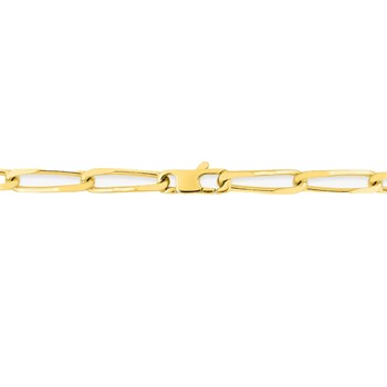 Bracelet Mixte 18 cm - Forçat carré - Or 18 Carats - Largeur 4 mm