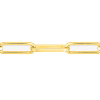 Bracelet Mixte 18 cm - Forçat carré - Or 18 Carats - Largeur 3.8 mm