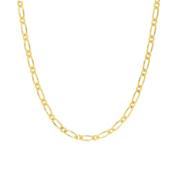 Bracelet Mixte 18 cm - Cheval alterné - Or 18 Carats - Largeur 2.5 mm