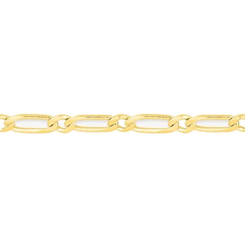 Bracelet Mixte 18 cm - Cheval alterné - Or 18 Carats - Largeur 2.5 mm