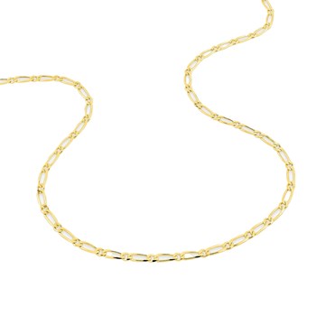Bracelet Mixte 18 cm - Cheval alterné - Or 18 Carats - Largeur 2.5 mm
