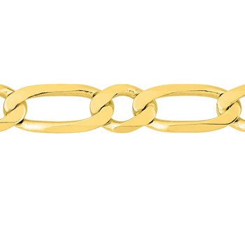 Bracelet Mixte 18 cm - Cheval alterné - Or 18 Carats - Largeur 5 mm