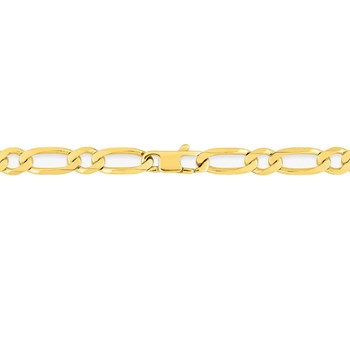 Bracelet Mixte 18 cm - Cheval alterné - Or 18 Carats - Largeur 5 mm