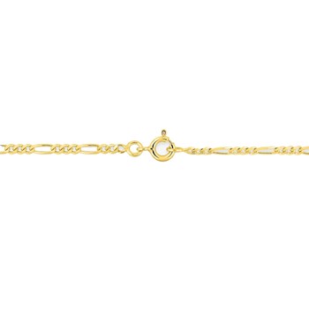 Bracelet Mixte 18 cm - Cheval alterné - Or 18 Carats - Largeur 2.5 mm