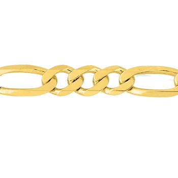 Bracelet Mixte 18 cm - Cheval alterné - Or 18 Carats - Largeur 5 mm