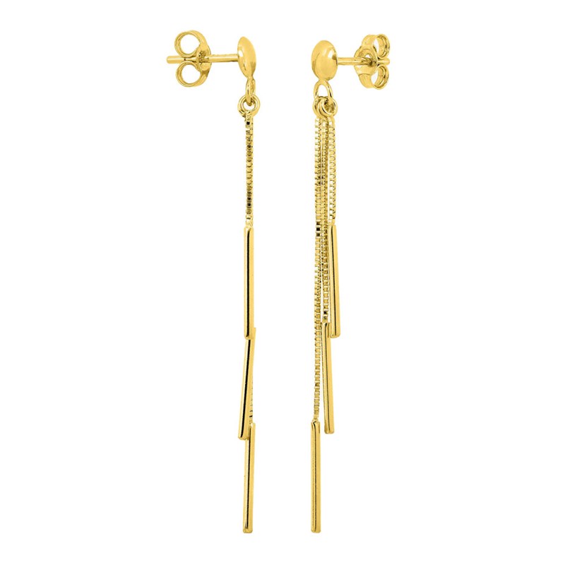 Boucles d'oreilles pendantes femme - Or 9 Carats - vue 2