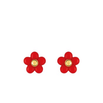 Boucles d'oreilles enfant - Or 9 Carats - Fleur