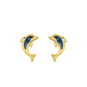 Boucles d'oreilles enfant - Or 9 Carats - Dauphin
