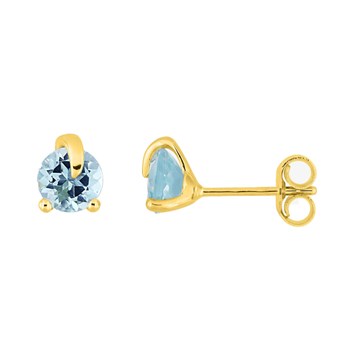 Boucles d'oreilles enfant - topaze - Or 9 Carats