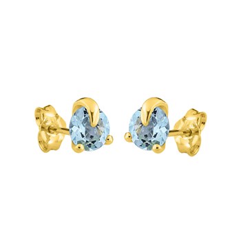 Boucles d'oreilles enfant - topaze - Or 9 Carats