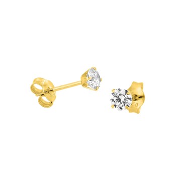 Boucles d'oreilles femme - Oxyde de zirconium - Or 9 Carats