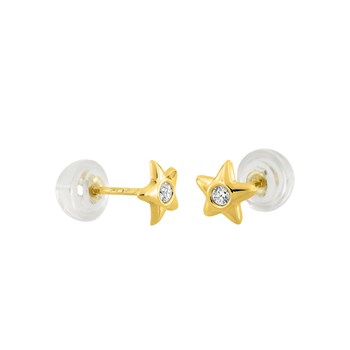 Boucles d'oreilles femme - Oxyde de zirconium - Or 9 Carats