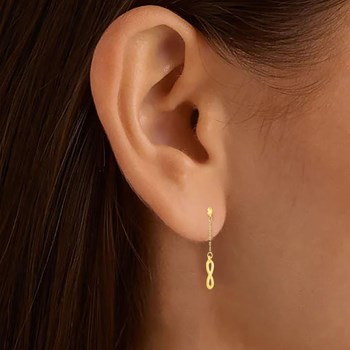 Boucles d'oreilles pendantes femme - Or 9 Carats