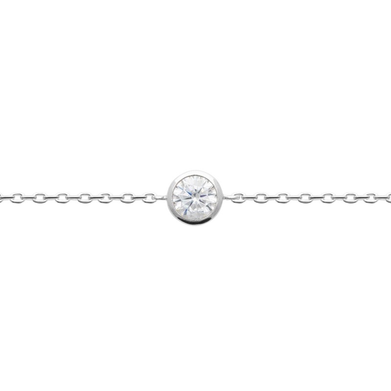 Bracelet Femme - Argent 925 - Oxyde de zirconium - Longueur : 18 cm - vue 3