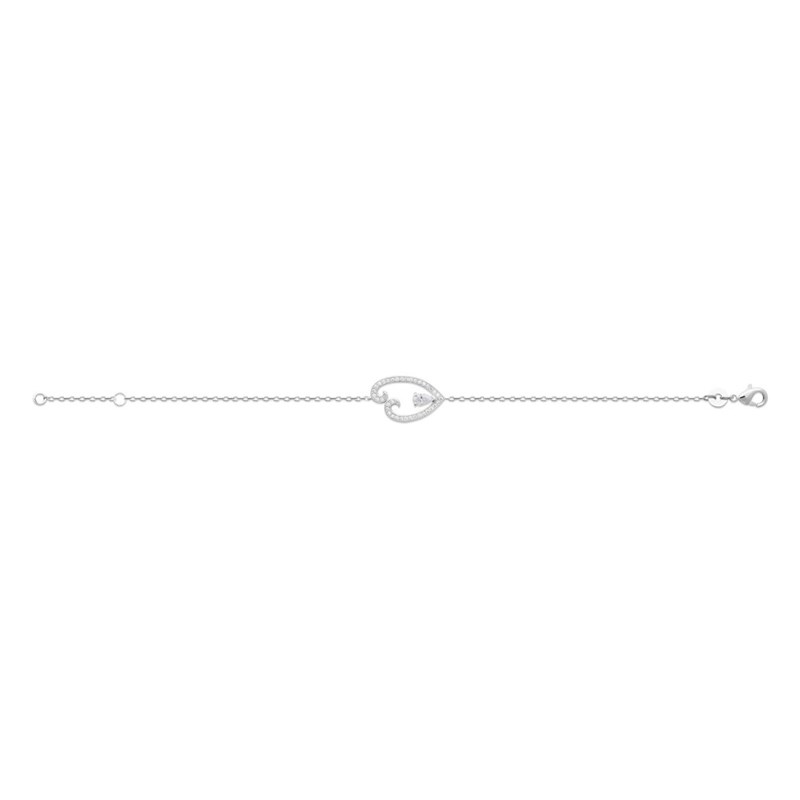 Bracelet Femme - Argent 925 - Oxyde de zirconium - Longueur : 18 cm - vue 2
