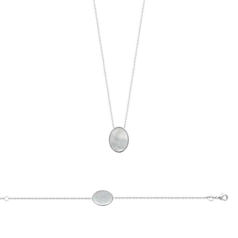 Bracelet Femme - Argent 925 - Nacre - Longueur : 18 cm - vue 3
