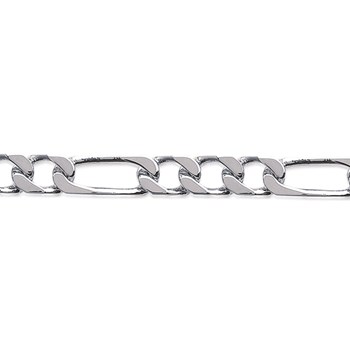 Chaine Homme - Argent 925 - Cheval alternée 1+3 - Largeur : 3 mm - Longueur : 50 cm