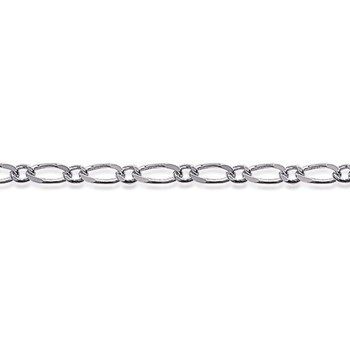 Chaine Homme - Argent 925 - Cheval alternée 1+1 - Largeur : 1,8 mm - Longueur : 55 cm