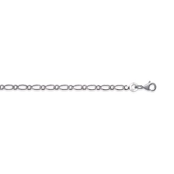 Chaine Homme - Argent 925 - Cheval alternée 1+1 - Largeur : 2,2 mm - Longueur : 55 cm