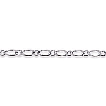 Chaine Homme - Argent 925 - Cheval alternée 1+1 - Largeur : 2,2 mm - Longueur : 55 cm