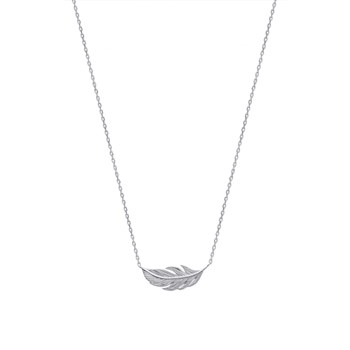 Collier Femme - Plume - Argent 925 - Longueur : 45 cm