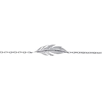 Collier Femme - Plume - Argent 925 - Longueur : 45 cm