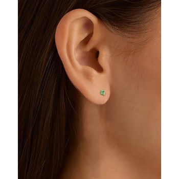 Boucles d'oreilles femme - émeraude - Or 18 Carats