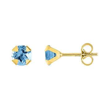Boucles d'oreilles femme - topaze - Or 18 Carats