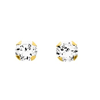 Boucles d'oreilles femme - Oxyde de zirconium - Or 18 Carats