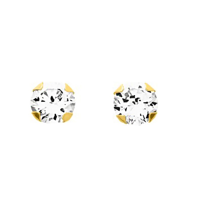 Boucles d'oreilles femme - Oxyde de zirconium - Or 18 Carats