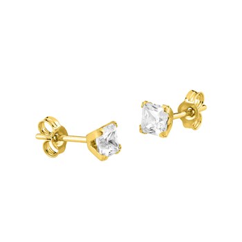 Boucles d'oreilles femme - Oxyde de zirconium - Or 18 Carats