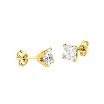 Boucles d'oreilles femme - Oxyde de zirconium - Or 18 Carats