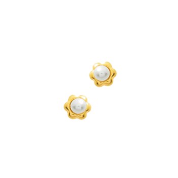 Boucles d'oreilles femme - perle - Or 18 Carats