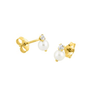 Boucles d'oreilles femme - perle - Or 18 Carats