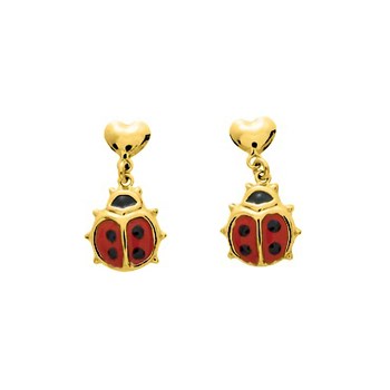 Boucles d'oreilles enfant - Or 18 Carats - Coccinelle