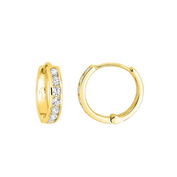 Créoles Femme - Oxyde de zirconium - Or 18 Carats