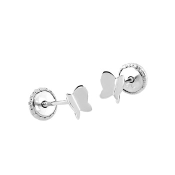 Boucles d'oreilles enfant - Or 18 Carats - Papillon