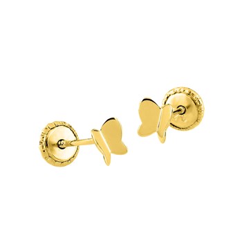 Boucles d'oreilles enfant - Or 18 Carats - Papillon