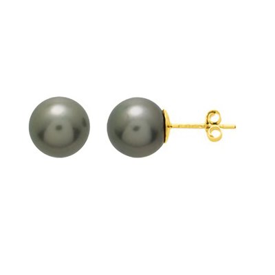Boucles d'oreilles Femme - Perle de tahiti - Or 18 Carats - 3612030382406
