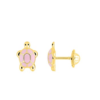 Boucles d'oreilles enfant - Or 18 Carats - Tortue
