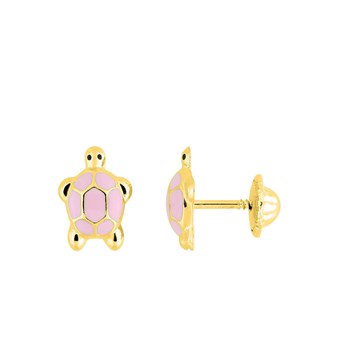 Boucles d'oreilles enfant - Or 18 Carats - Tortue