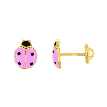 Boucles d'oreilles enfant - Or 18 Carats - Coccinelle