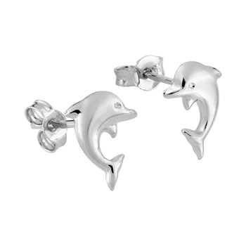 Boucles d'oreilles femme - Or 18 Carats - Dauphin