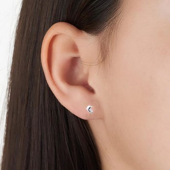 Boucles d'oreilles femme - Oxyde de zirconium - Or 18 Carats - Dauphin