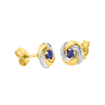 Boucles d'oreilles femme - saphir - Or 18 Carats