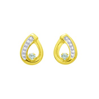 Boucles d'oreilles femme - Oxyde de zirconium - Or 18 Carats
