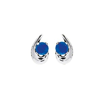 Boucles d'oreilles femme - saphir - Or 18 Carats