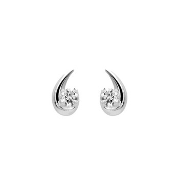 Boucles d'oreilles femme - Oxyde de zirconium - Or 18 Carats