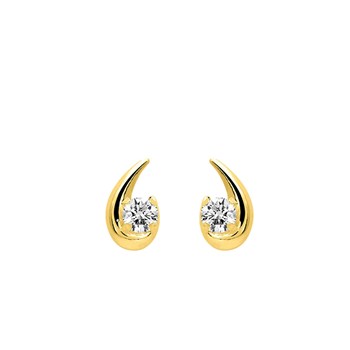 Boucles d'oreilles femme - Oxyde de zirconium - Or 18 Carats